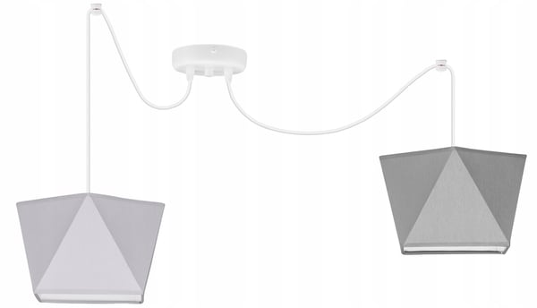 Lofthængende lampe med loftskrone og edderkopskærm