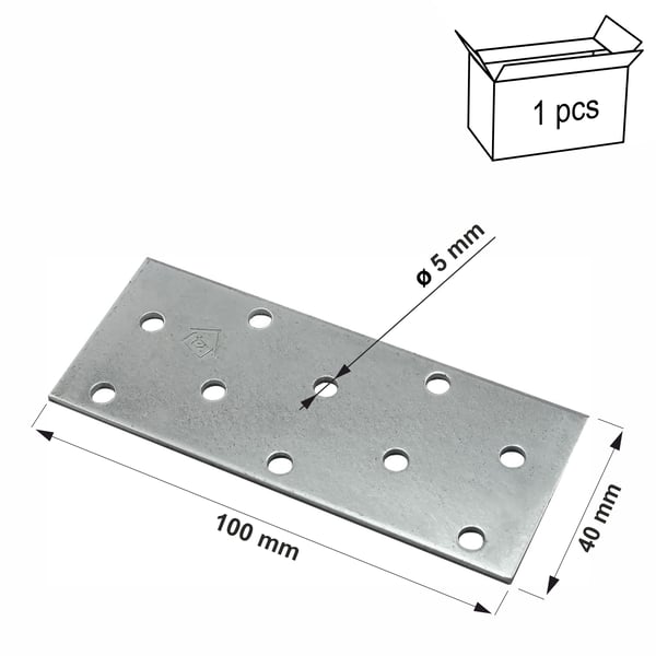 Perforeret plade PP02 40x100x2,0 (1)