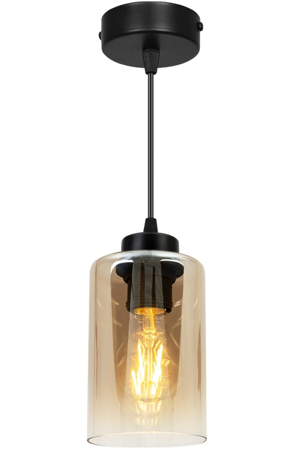 Loftlampe, hængende lysekrone, loftslampe, elegant glaslampe, grafit
