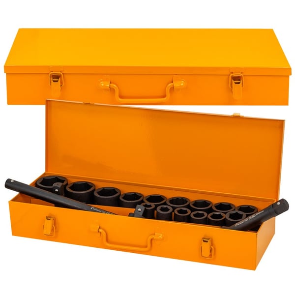 Iskuhylsyavaimet 3/4'' 21 kpl 6-kulmainen 17-50mm kotelossa