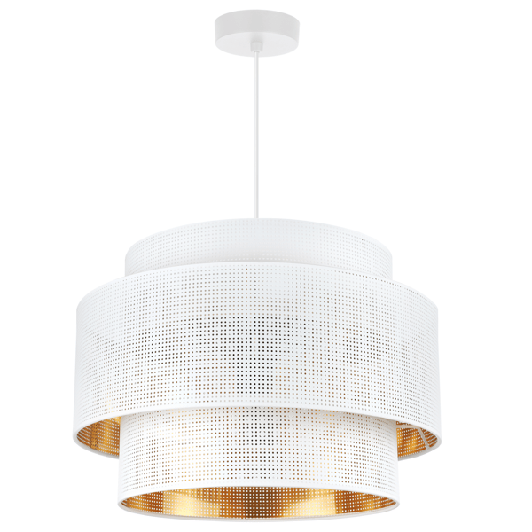 ASTI TRIO HÆNGELAMPE HVIDGULD 45CM MESH