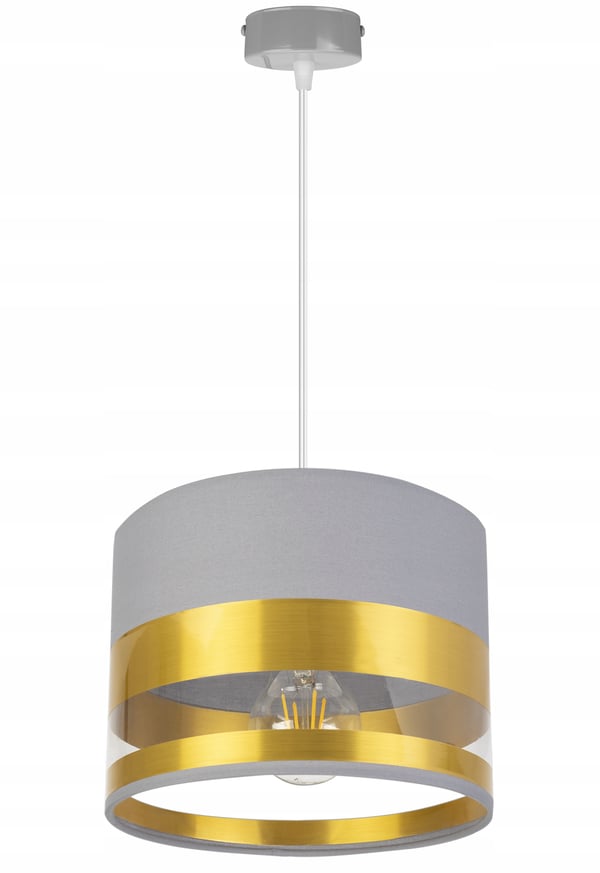 ELEGANT LOFTHÆNGELAMPE MED GYLDET LED-SKÆRM