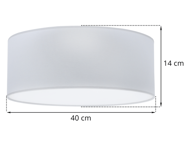 GAJA PLEXI-KATTOVALAISIN VAALEANHARMAA 40 CM E27