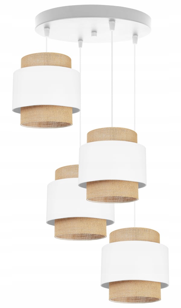 Hængende lampe, loftslysekrone, lampeskærm, boho juta