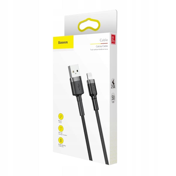 Baseus Cafule CALKLF-AG1 USB - Lightning / iPhone 0,5 m kaapeli 2,4 A pikalatauksella