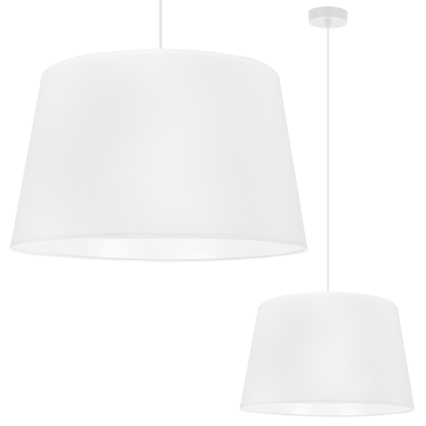 GAJA HÆNGELAMPE KEGLE HVID 1 FLAD HVID LAMPESKÆRM 44CM