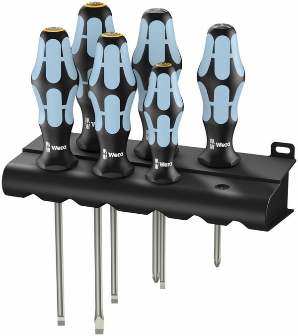 SKRUETRÆKKERSÆT I RUSTFRIT STÅL + OPHÆNGNING, 6 DELE - W05032061001