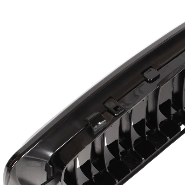 BMW 3 E46 FL 01-15 SEDAN / KOMBI gitter mellem forlygterne (nyrerne) venstre + højre sæt SORT GLOSSY DOBBELT BAR