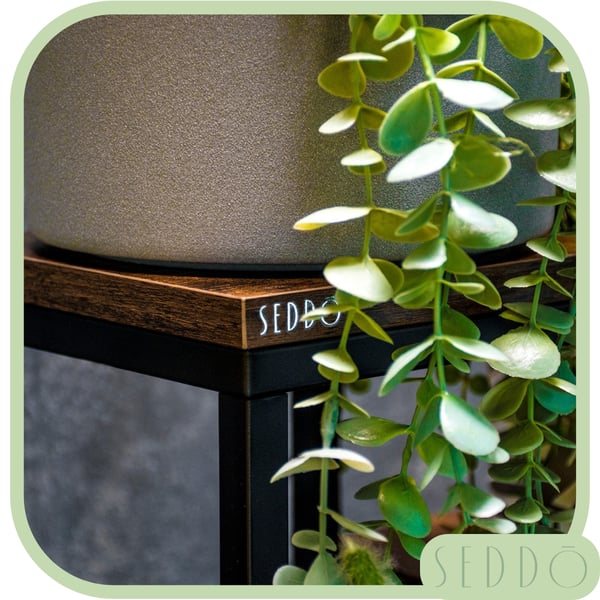 Blomsterstativ, hylde til blomster, planter, potter, fritstående, 4 hylder, loft