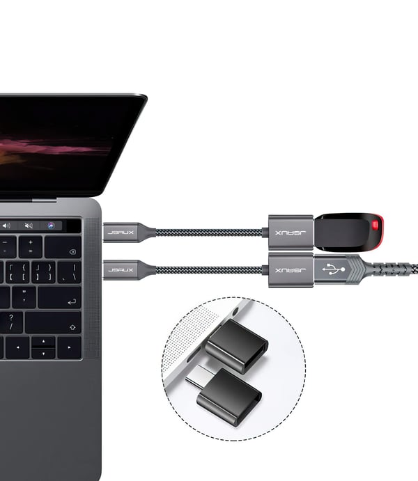 JSAUX CD0019 USB-C til USB-A 3.0 OTG-adapter
