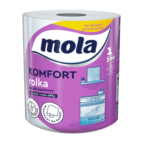 Mola Comfort Papirhåndklæde 300 ark 2-i-1