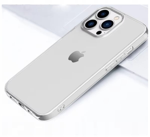 Apple iPhone 16 Pro -suojakuori, paksu hyytelökotelo (2 mm), läpinäkyvä