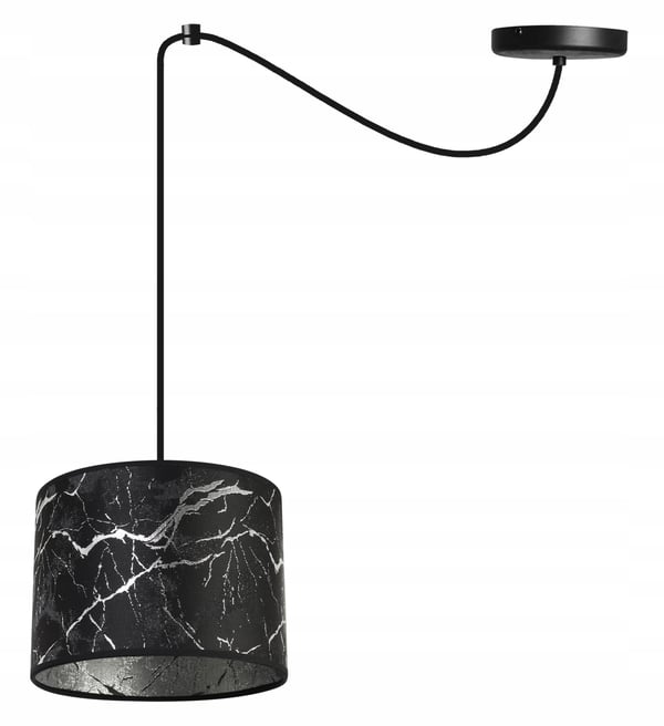 Lofthængende lampe Spider lampeskærm sølv marmor