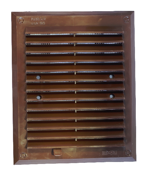 VENTILATIONSGITTER MED LAMMEL 175*215MM BRUN - KRA 073 BR