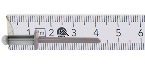 Öppna aluminiumnitnaglar 4,8x12mm RAL 9007