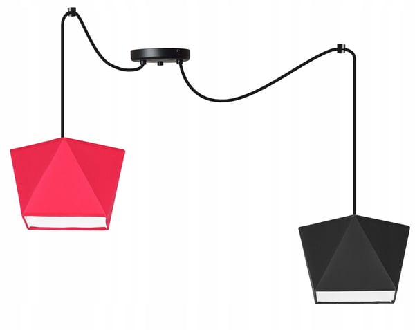 Lofthængende lampe med loftskrone og edderkopskærm