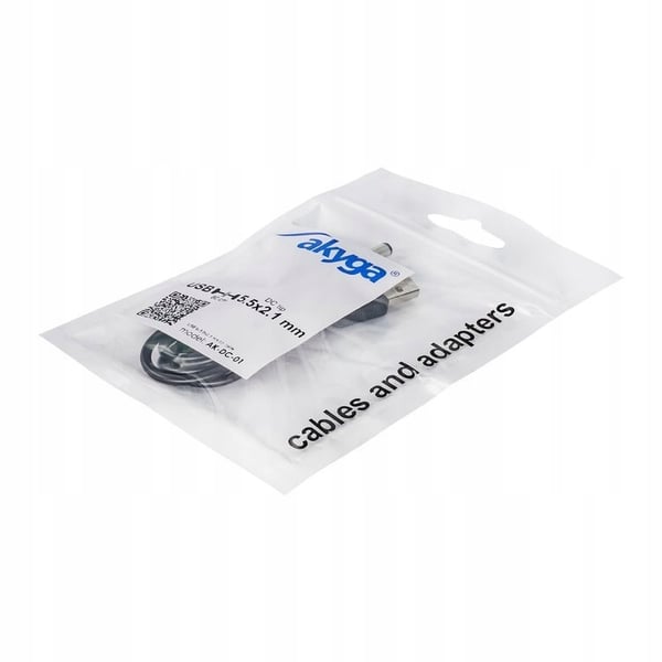 Akyga AK-DC-01 USB A (M) -sovitinkaapeli - 5,5 x 2,1 mm