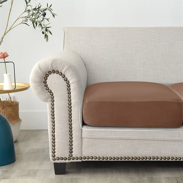 Sofföverdrag sammet brun 50-65cm