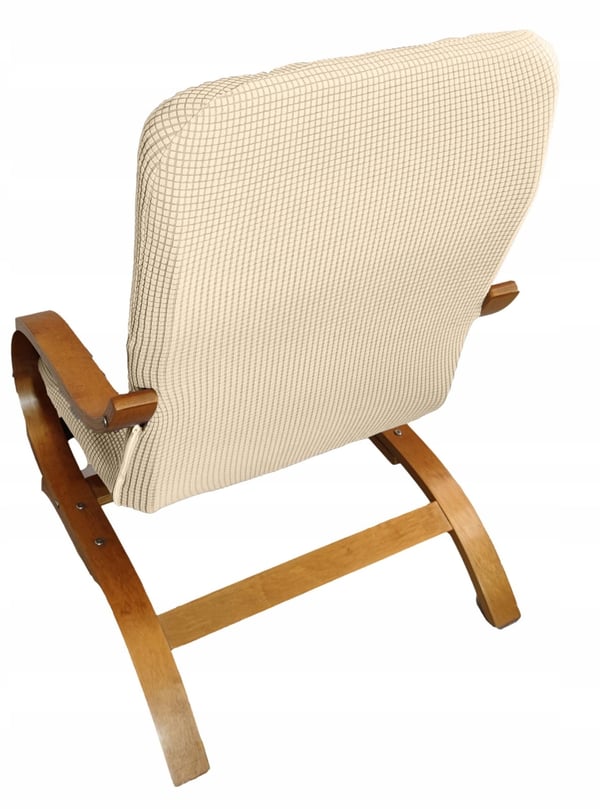 Finka nojatuolin päällinen kermanvärinen BEIGE paksu jacquard
