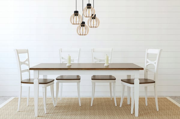 Hængende lampe, loftslysekrone, træ, LED lampeskærm