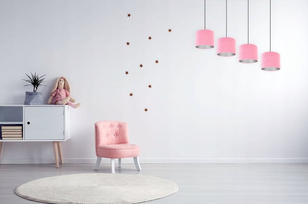 HÆNGELAMPE, LOFTKRONE, KROM, FLØJLSSKÆRM