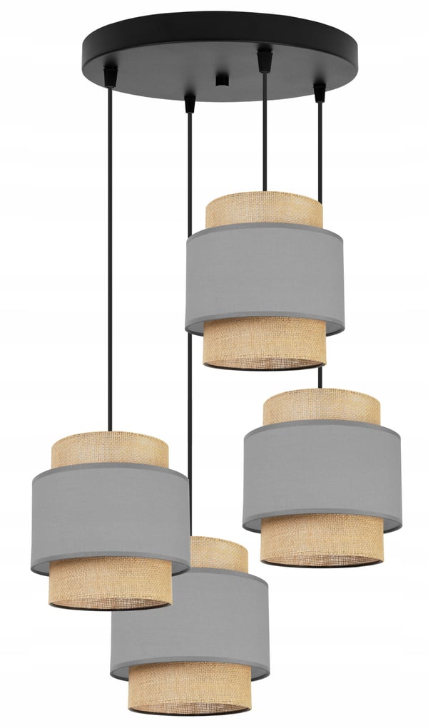 Hængende lampe, loftslysekrone, lampeskærm, boho juta