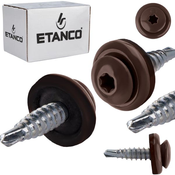 Landmandsskruer GTF02P Panhoved 4,8x20mm RAL 8017