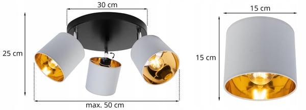 Lofthængende lampe med gylden LED-loftlampe