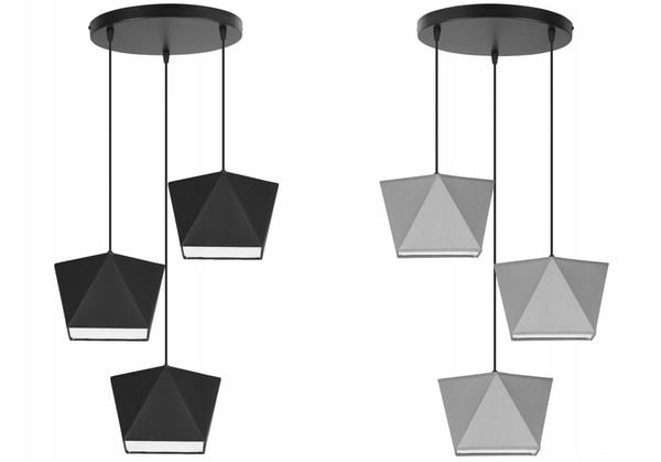 LOFTSLAMPE MED HÆNGENDE LYSEKRONE MED DIAMANTSKÆRM LED