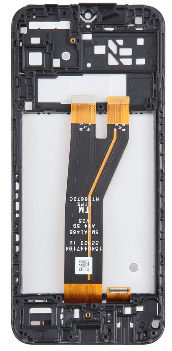 Samsung Galaxy A14 A146P 5G original LCD-skärm och pekskärm renoverad svart ram