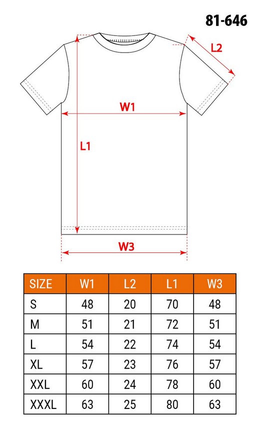 HVID T-SHIRT STØRRELSE L - T N81-646-L