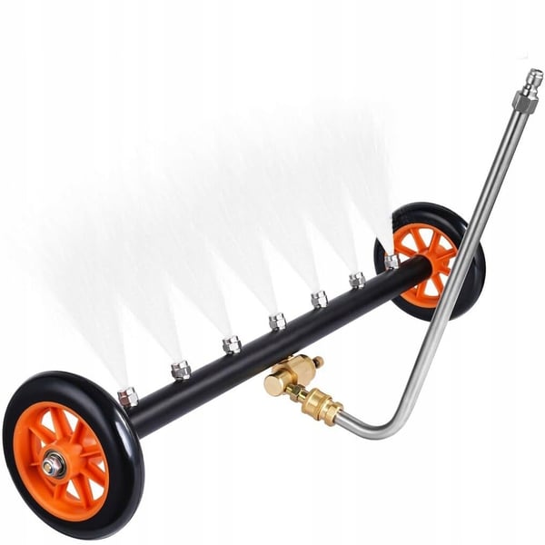 Rosfix Undervognsvaskelanse på hjul med 1/4" lynkobling - 7 dysehuller + Lanse / Adapter (1/4QRC-Kärcher K) Bajonet til tilslutning af tilbehør
