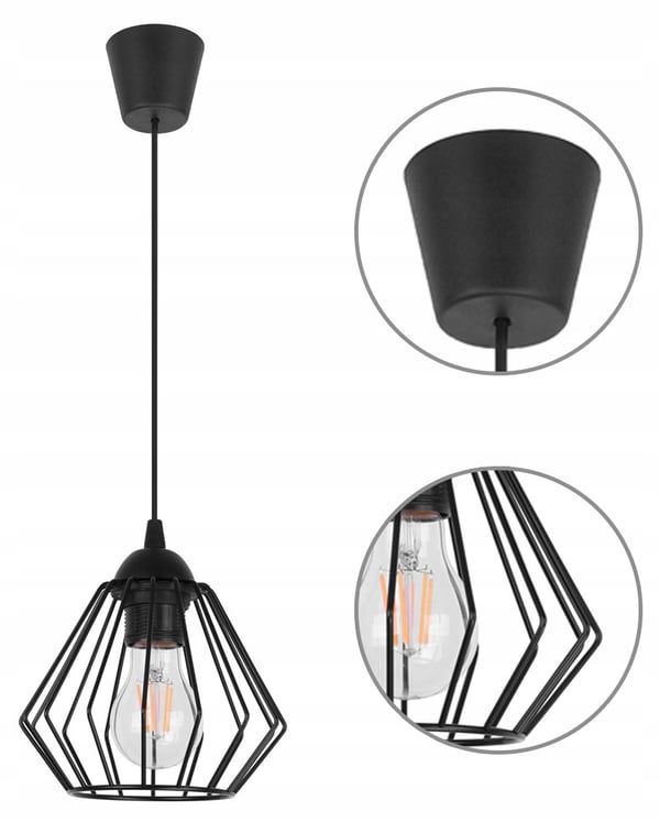 TAKLAMPA DIAMOND LOFT EDISON LED