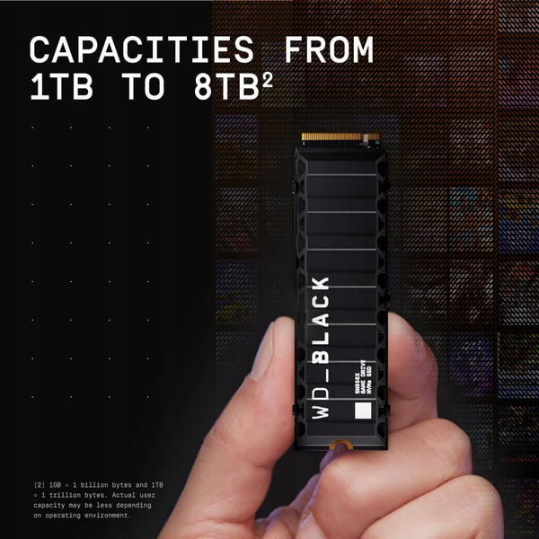 WD Black SN850X 4TB M.2 2280 PCIe NVMe SSD (7300/6600 MB/s) WDS400T2XHE med køleplade