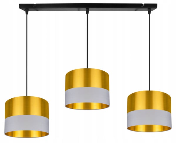 MODERNE LOFTHÆNGELAMPE, GYLDEN LAMPESKÆRM, LED