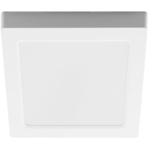 Utanpåliggande LED-taklampa 12W fyrkantig 4000K GLOW vit LUMILED