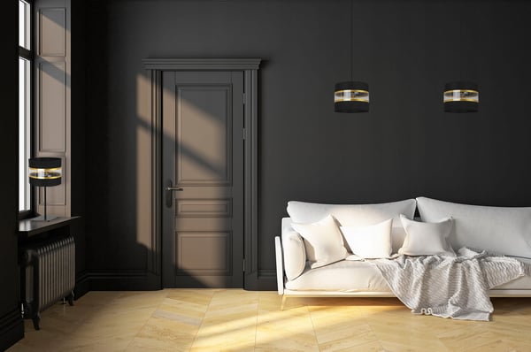 NATBORDLAMPE, ELEGANT GYLDET LAMPESKÆRM, 20 CM