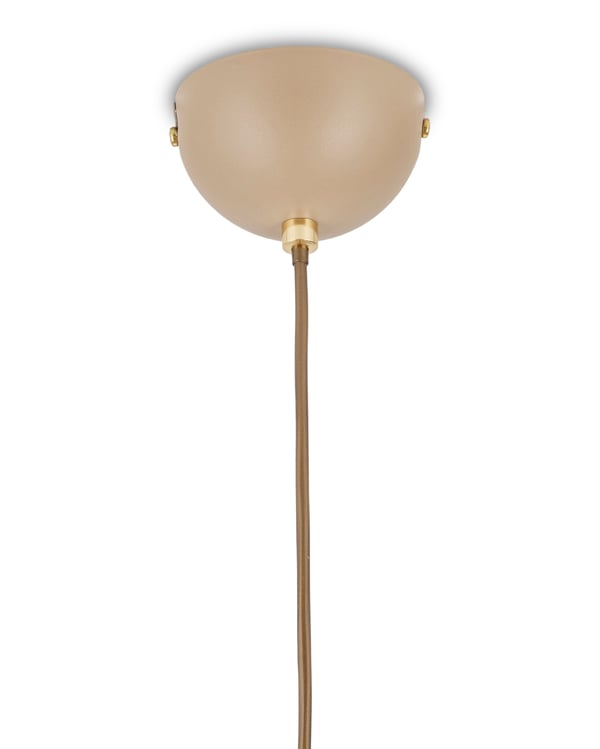 Nostra beige glaspendel lampe 1xE27