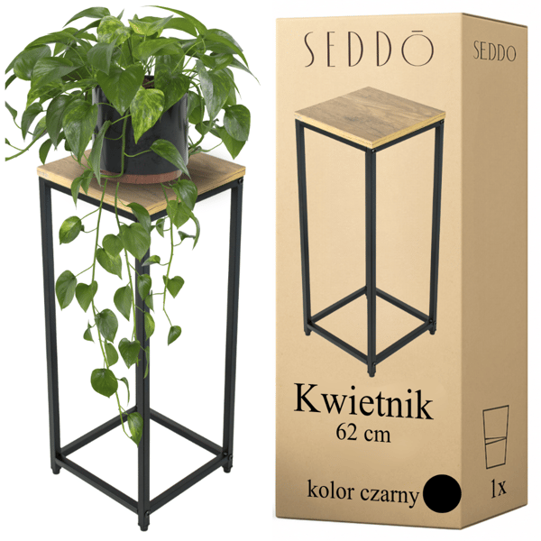 Blomställning för växter och krukor i metall, stående, höjd 62 cm