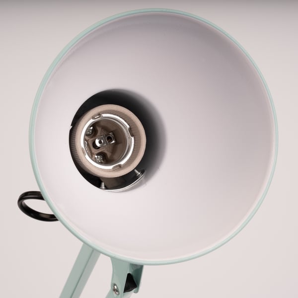 Työpöydän lamppu Piirustus pöytälamppu E27 TOBI Pastellin sininen Lumiled + pöydän kiinnike