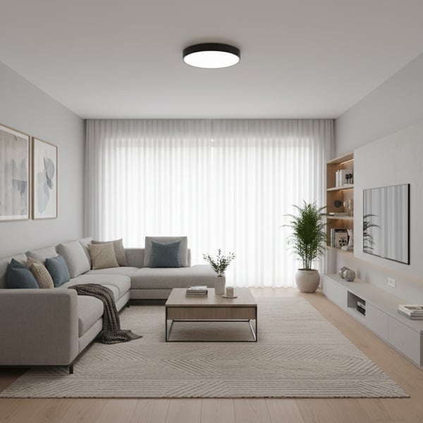 Rund LED loftlampe 40 cm neutral hvid 24w moderne Rund LED loftlampe sort 40 cm - neutral
