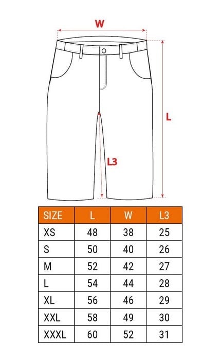 KORTE BUKSER 100% BOMULD STØRRELSE XL - T N81-331-XL