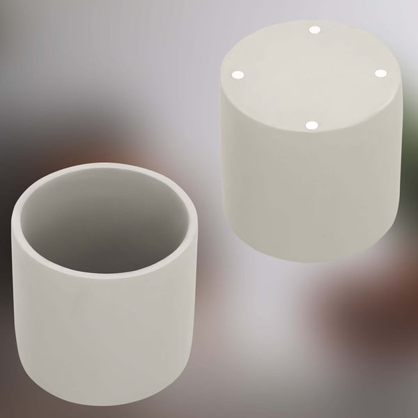 KOTARBAU® 2 st. cylinderformade blomkrukor 16 cm keramik betong växtskydd