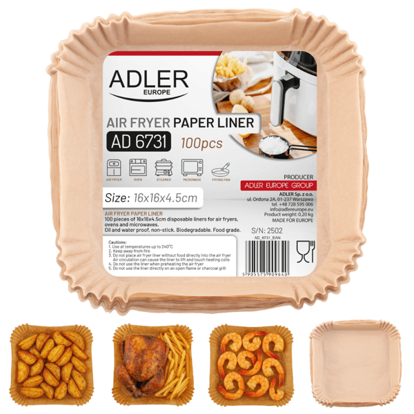 Adler AD6731 ilmakeitinpaperi 16 cm
