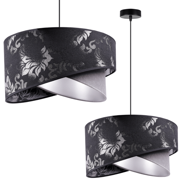 GLAMOUR SVART HÄNGANDE TAKLAMPA LJUSKRONOR