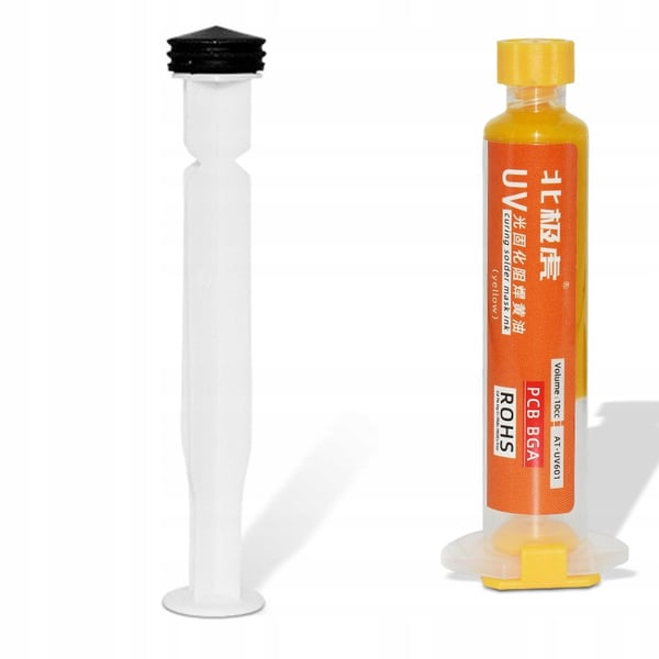 Orange loddemaske 10ml med stempel + lampe til hærdning af loddemaske