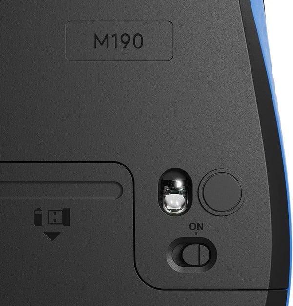 Logitech M190 trådlös optisk mus blå