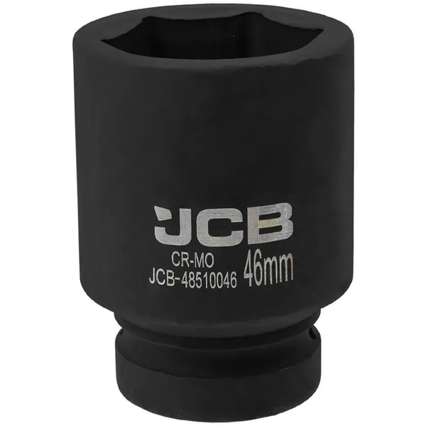 JCB Dyb Slagtopnøgle 1" 46 mm 6-punkts Cr-Mo Topnøgle