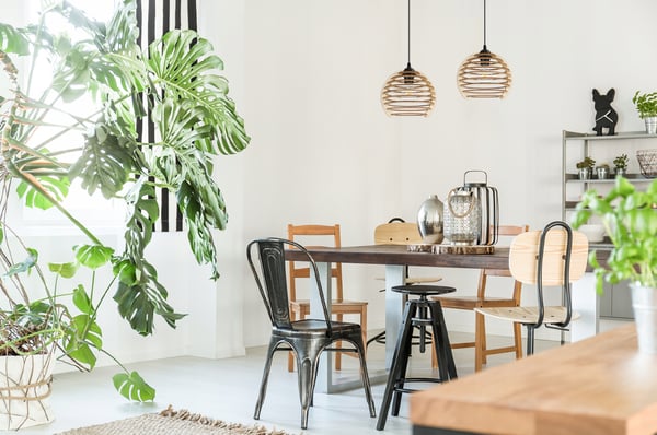 Hængende lampe, loftslysekrone, træ, LED lampeskærm