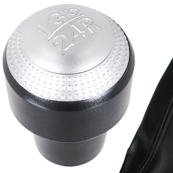 Hyundai Tucson I 04-10 gearknap sølv med sort bellows og ramme 5 gear